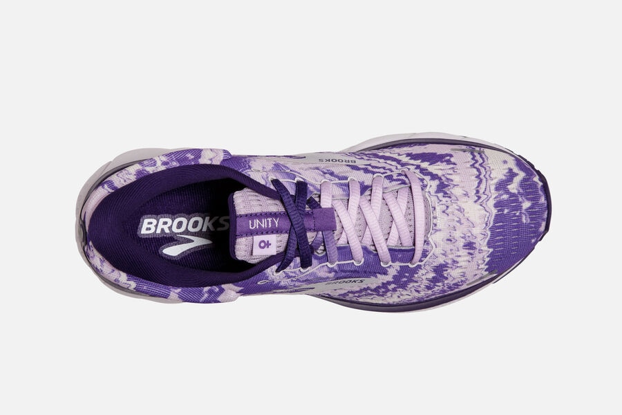 Brooks Ghost 13 Road Running Shoes Womens Purple/Silver/Black 680134-TGY